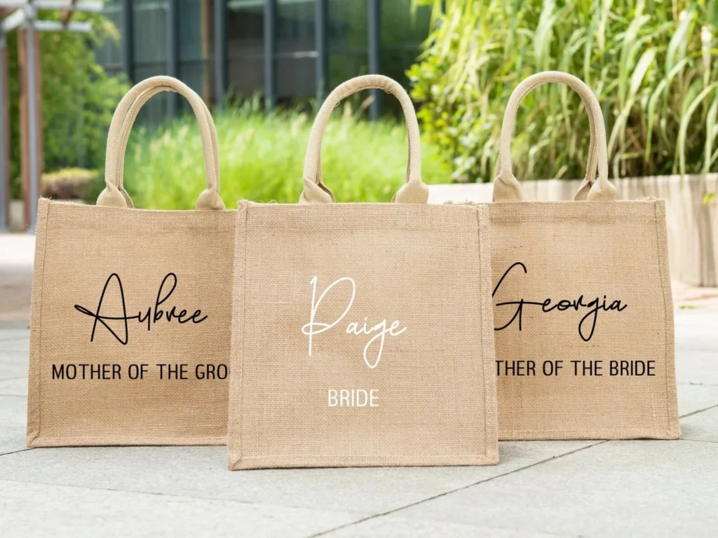 personalized bridesmaid gift bags with name bachelorette party mother of bride custom beach jute bag wedding.jpg q90.jpg 3 1536x1152